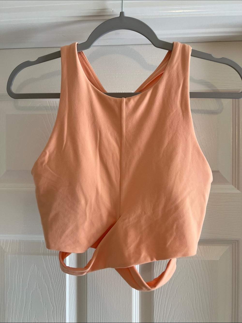 Athleta Peach Racerback Crop Sports Bra